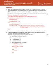 These are written in the new OCR Reference Language. . Pg online unit 6 algorithms answers